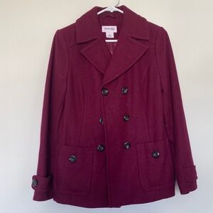 St. John’ Bay Women’s Maroon Peacoat